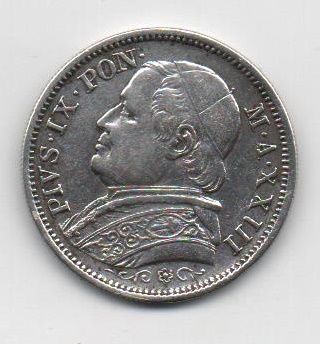 ITALIA DEL AÑO 1868 DE 1 LIRA