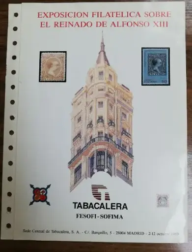 EXPOSICION SOBRE REINADO ALFONSO XIII DEL AÑO 1989