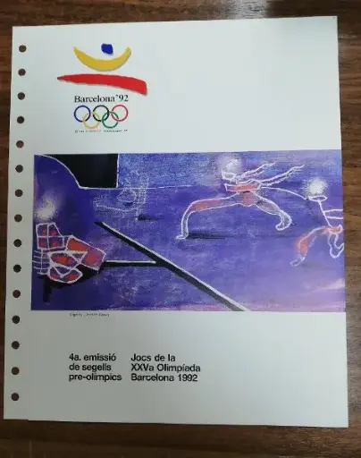 Nº 4 DOCUMENTO FILATELICO 4ª EMICION PRE-OLIMPICOS DEL AÑO 1990