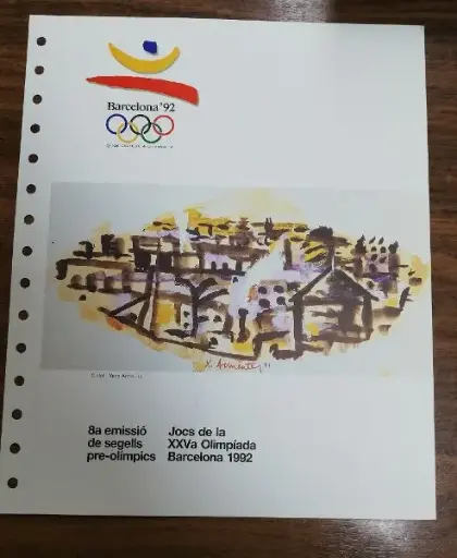 Nº 8 DOCUMENTO FILATELICO 8ª EMISION PRE-OLIMPICOS DEL AÑO 1992