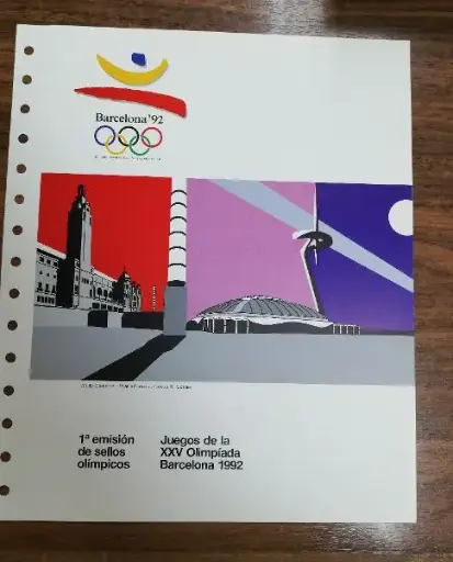 Nº 9 DOCUMENTO FILATELICO 1ª EMISION SELLOS OLIMPICOS DEL AÑO 1992
