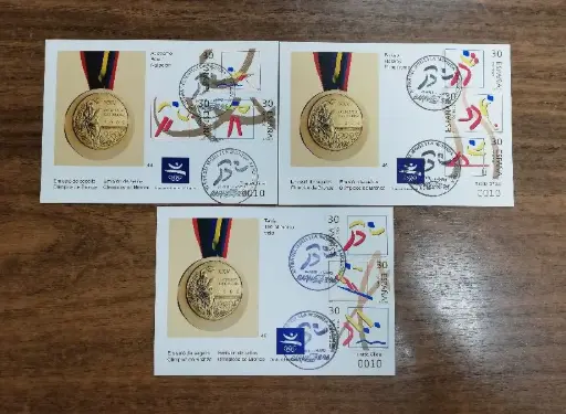 JUEGO COMPLETO TARJETAS OFICIALES OLIMPICAS DE BRONCE DEL AÑO 1996