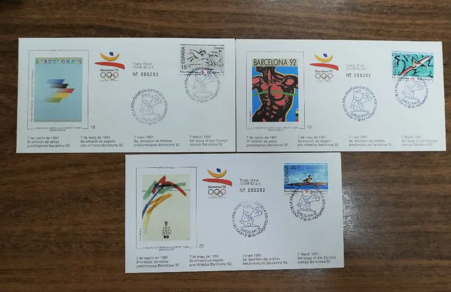 6ª EMISION SOBRES PRE-OLIMPICOS DEL AÑO 1991