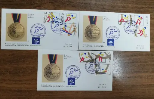JUEGO COMPLETO SOBRES OLIMPICOS DE BRONCE DEL AÑO 1996