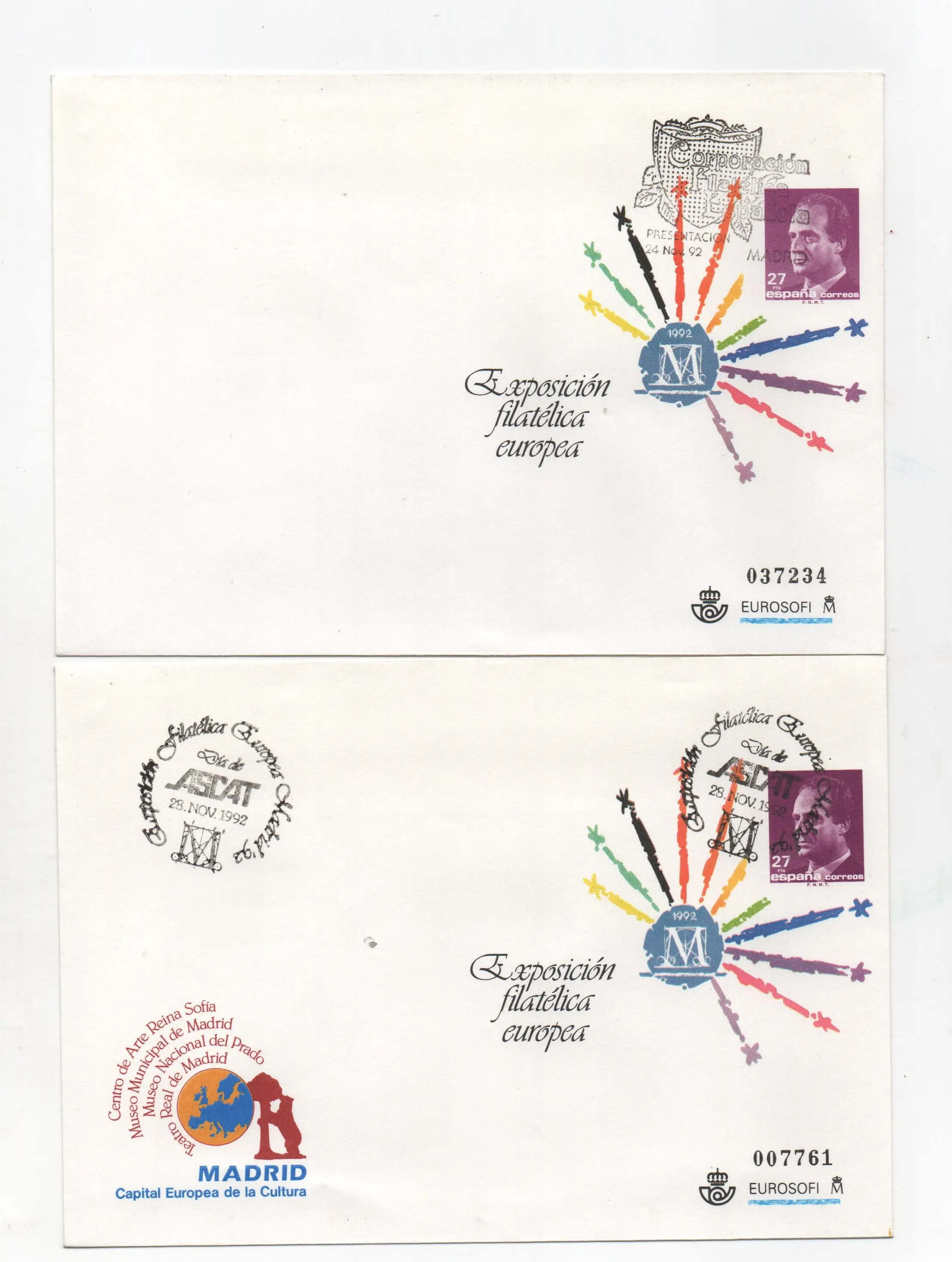 1992 Nº17/18 EXPOSICION EUROPEA MATASELLADOS