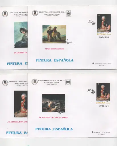 1996 Nº35 FERIA NACIONAL DEL SELLO (4 SOBRES)