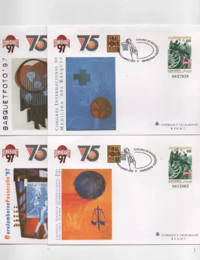 1997 Nº42 CAMPEONATO BALONCESTO (4 SOBRES) MATASELLADOS