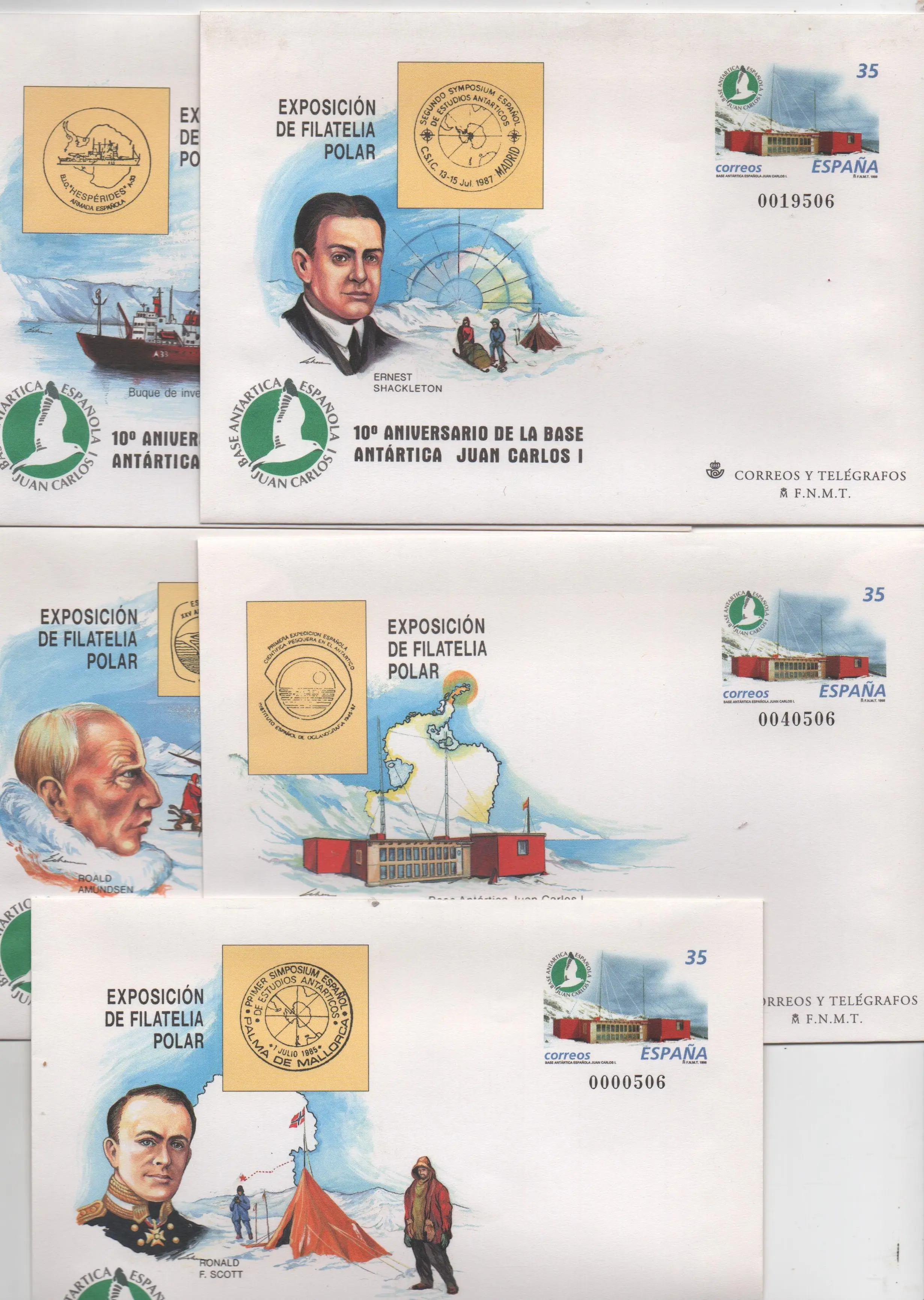 1998 Nº49 EXPOSICION POLAR (5 SOBRES)