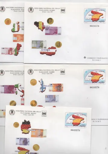 1999 Nº54 FERIA NACIONAL DEL SELLO (5 SOBRES)