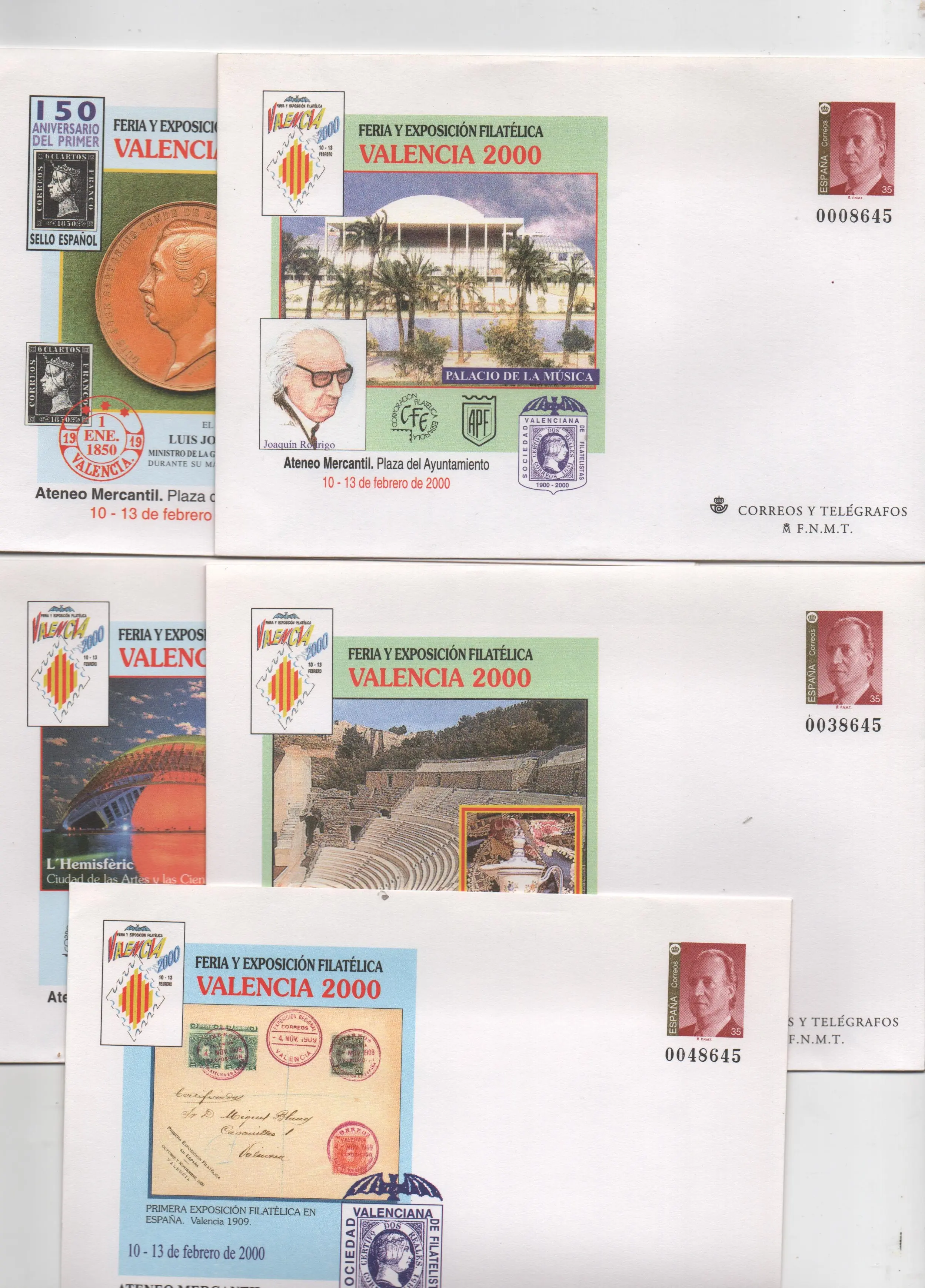 2000 Nº58 VALENCIA'2000 (5 SOBRES)