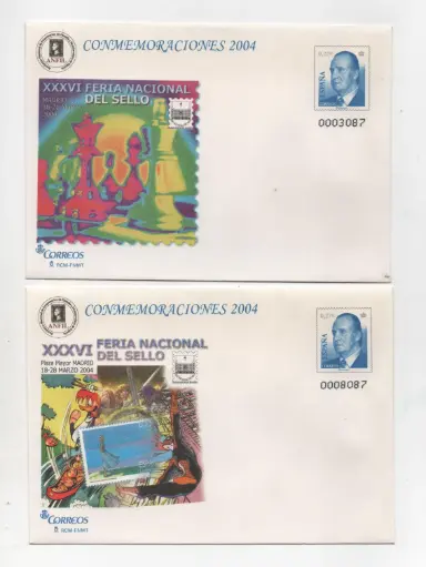 2004 Nº90 FERIA NACIONAL DEL SELLO (2 SOBRES)