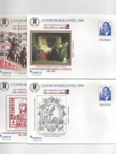2004 Nº96 FILATELIA (4 SOBRES)