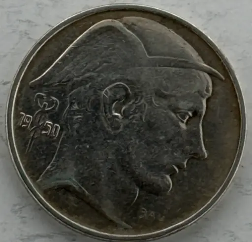 BELGICA DEL AÑO 1950 DE 20 FRANCOS