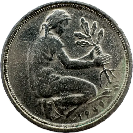 ALEMANIA DEL AÑO 1949 DE 50 PFENNIG