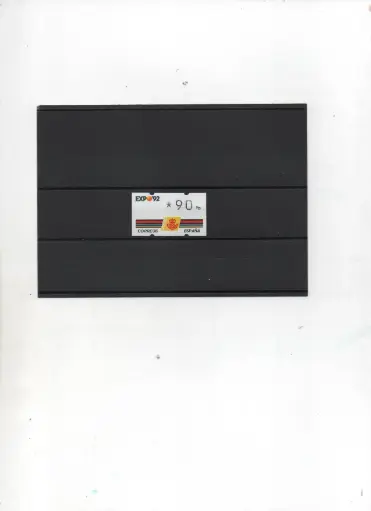ETIQUETA EXPO'92 1 VALOR 3 DIGITOS CON NUMERO AÑO 1992