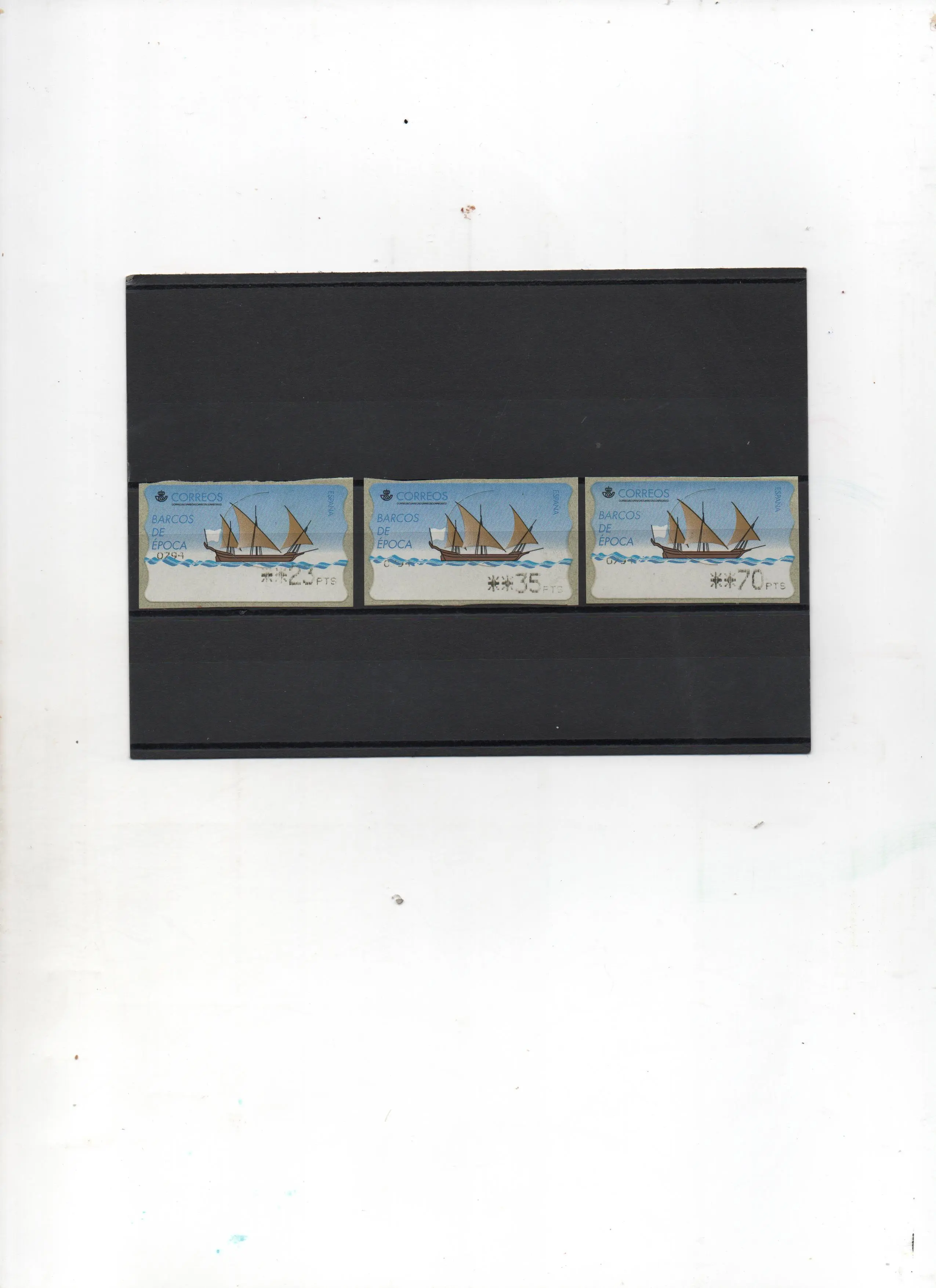 ETIQUETAS BARCOS DE EPOCA 3 VALORES AÑO 1998