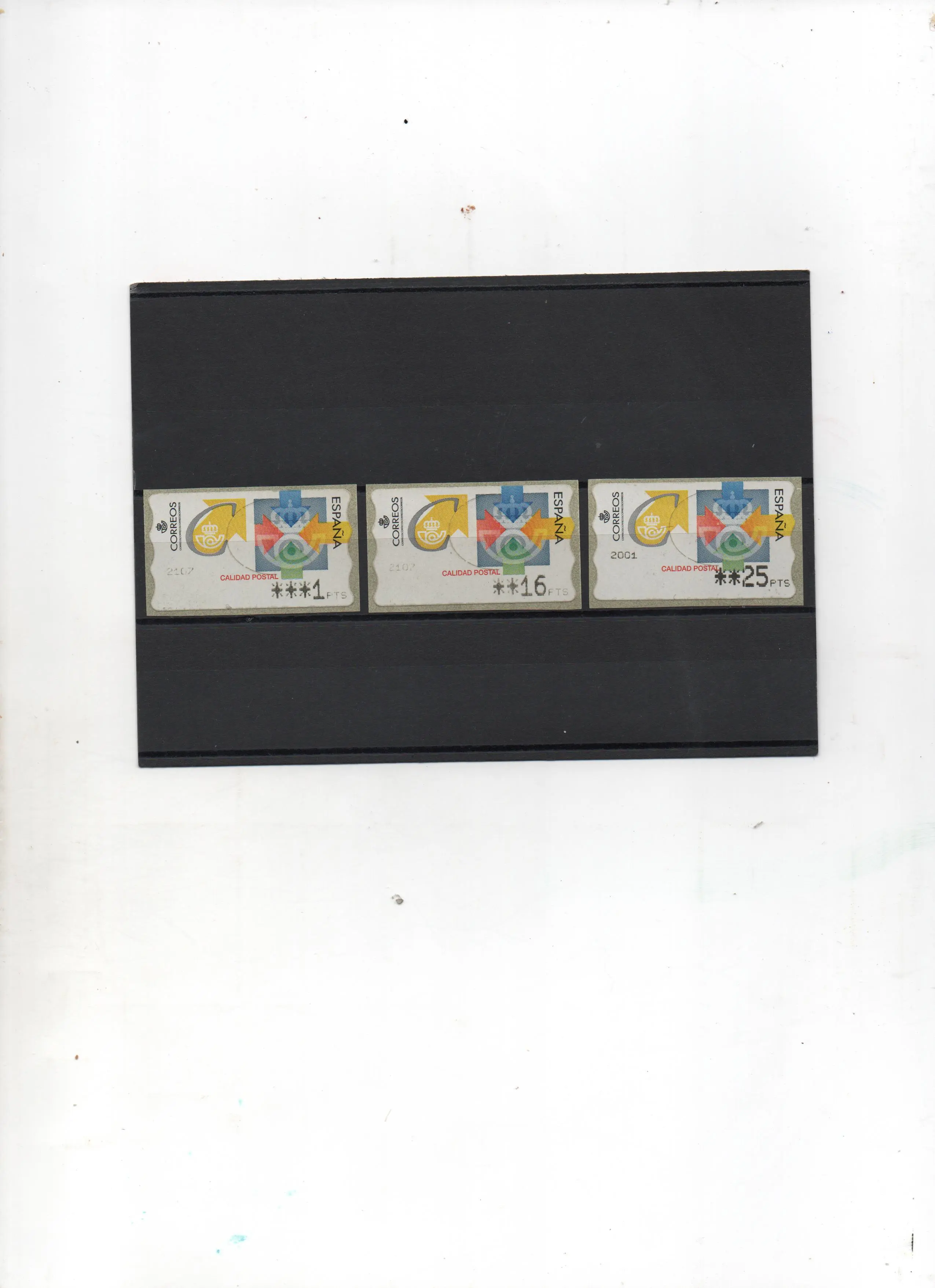 ETIQUETAS CALIDAD POSTAL 3 VALORES AÑO 1999