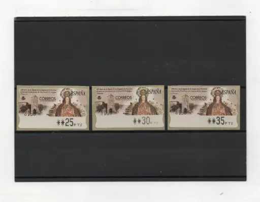 ETIQUETAS PURISIMA DEL MONASTERIO DE CASTROVERDE DE CAMPOS 3 VALORES AÑO 2000