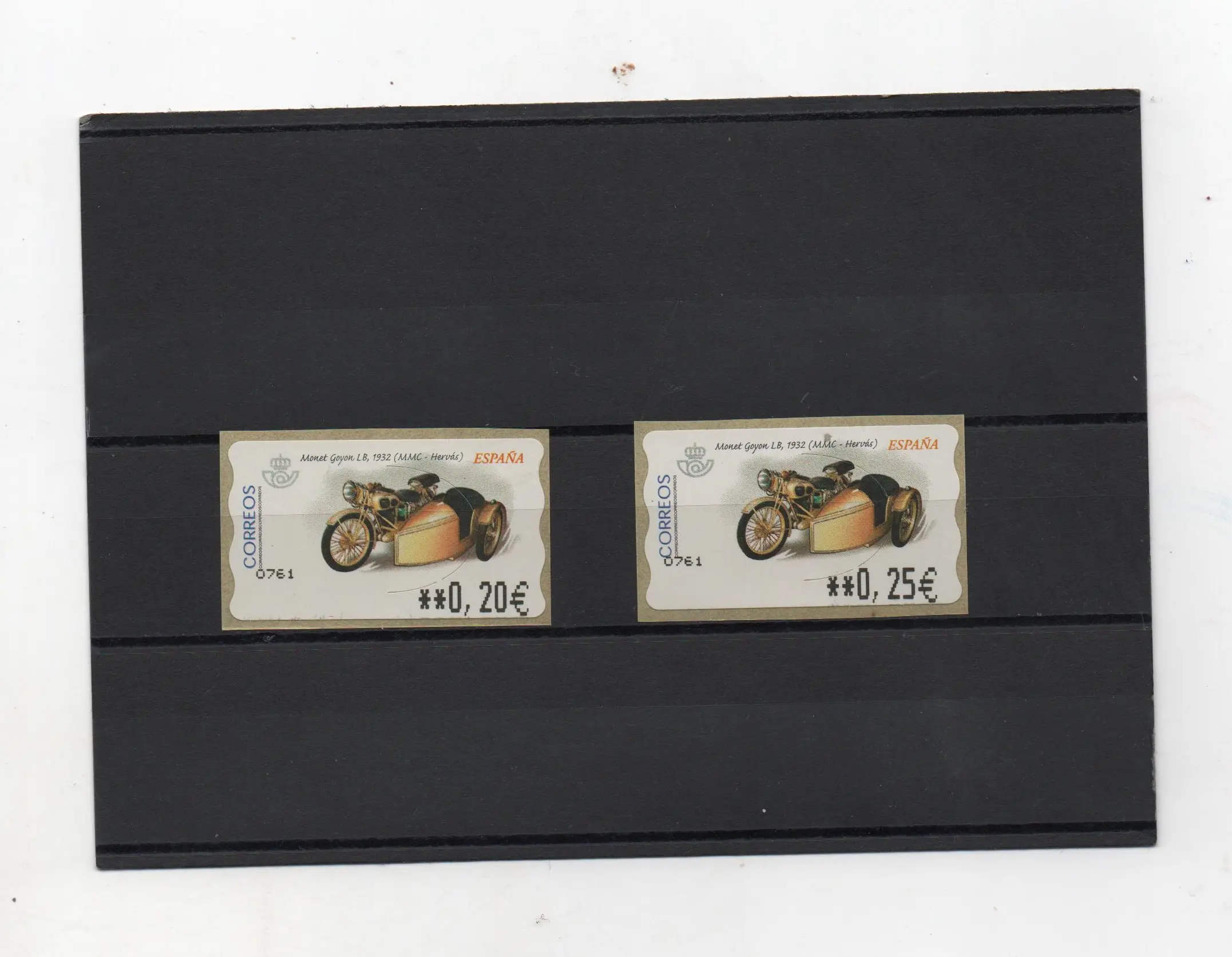 ETIQUETAS MOTOCICLETAS CLASICAS MONET GOYON 2 VALORES AÑO 2001