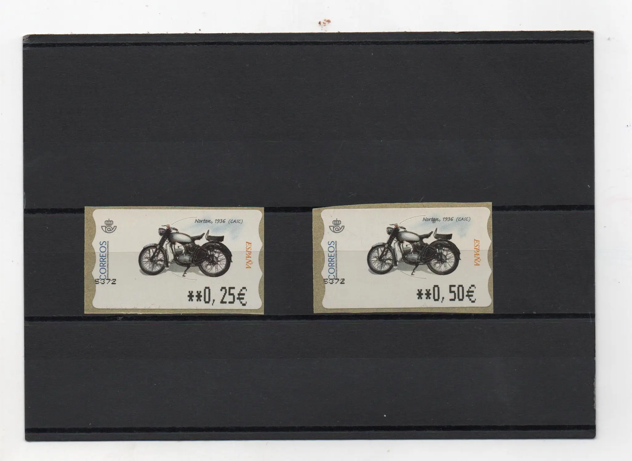 ETIQUETAS MOTOCICLETAS CLASICAS NORTON 2 VALORES AÑO 2002