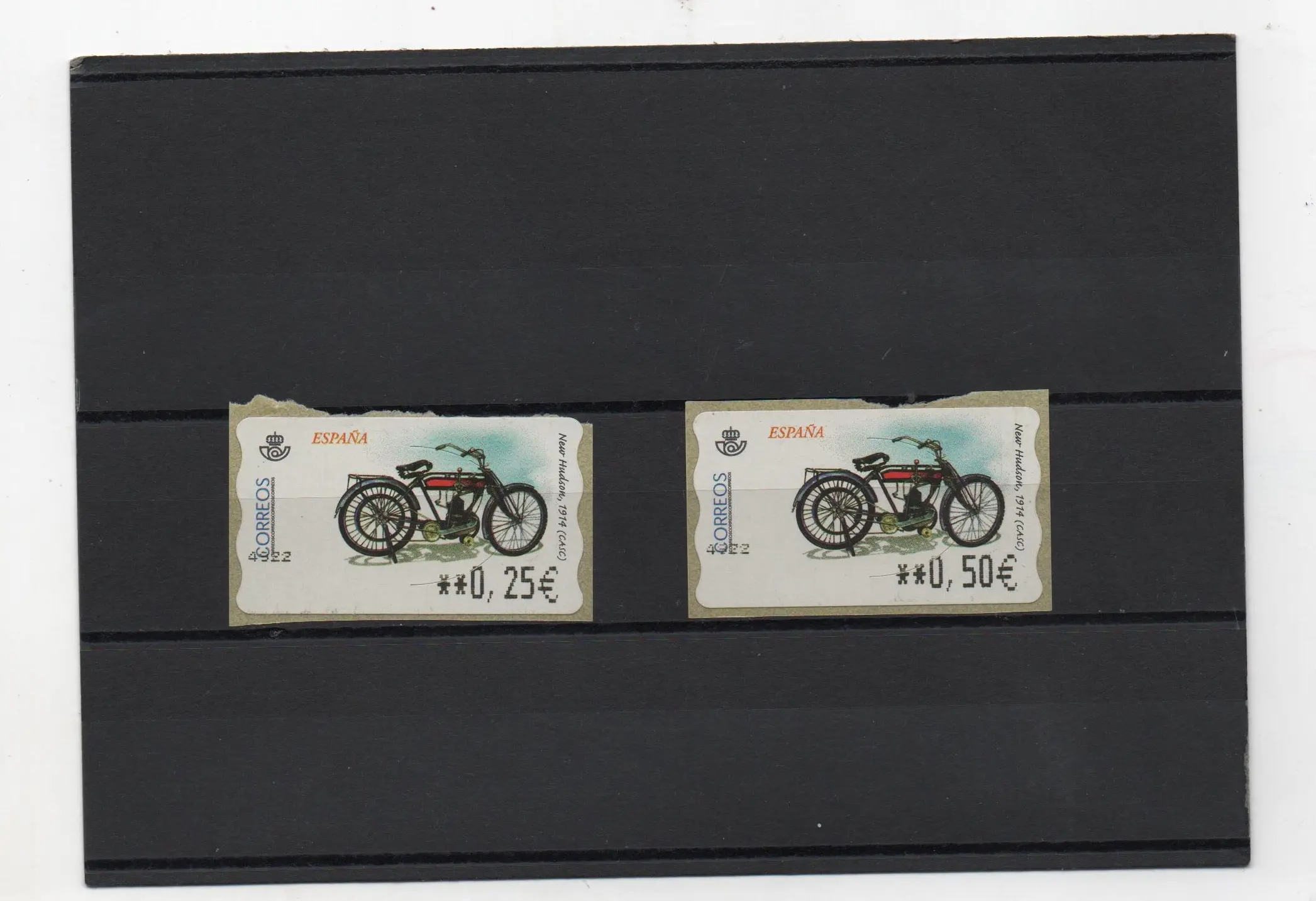 ETIQUETAS MOTOCICLETAS CLASICAS NEW HUDSON 2 VALORES AÑO 2002