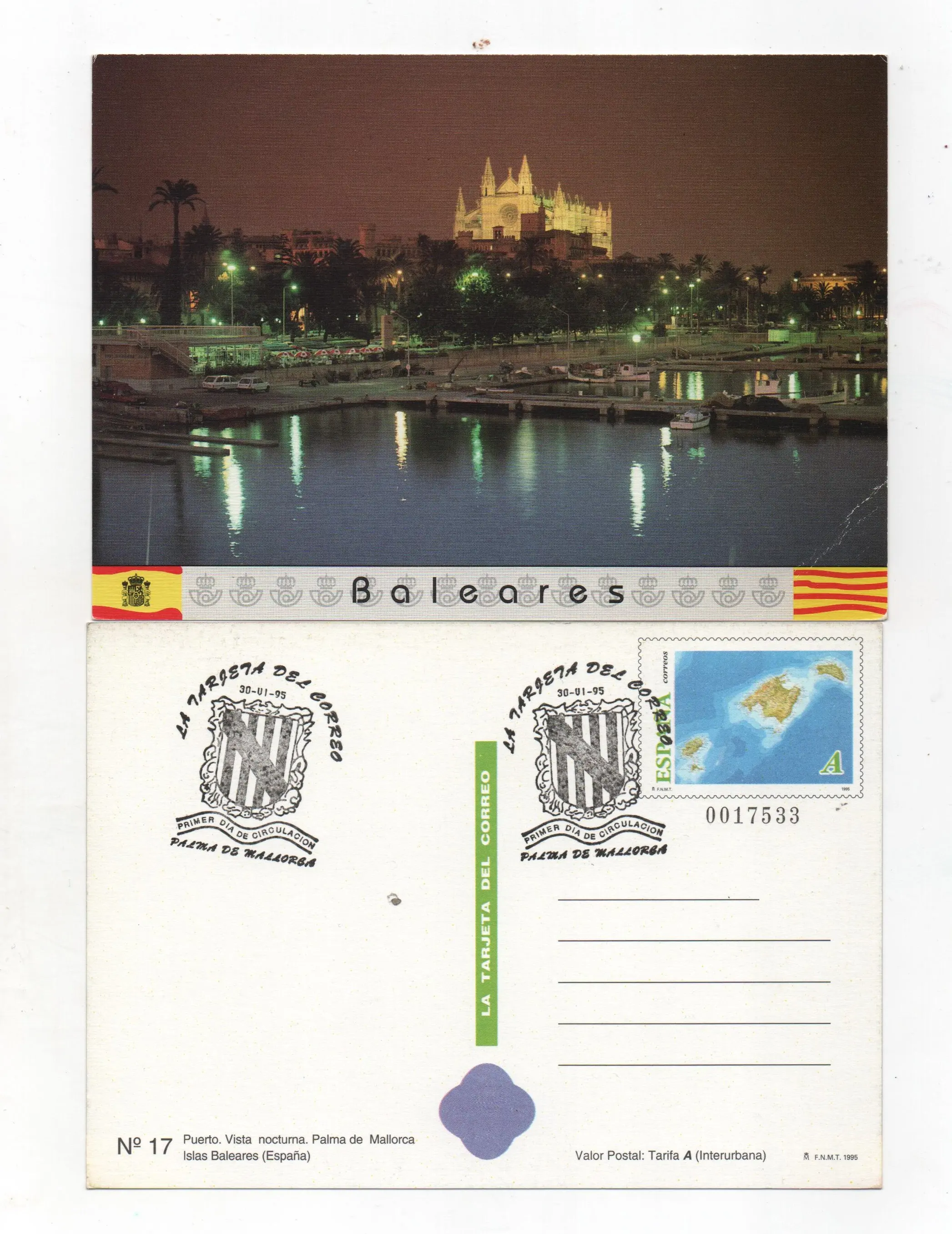 TARIFA A CIRCULADA BALEARES AÑO 1995 INICIATIVA PRIVADA