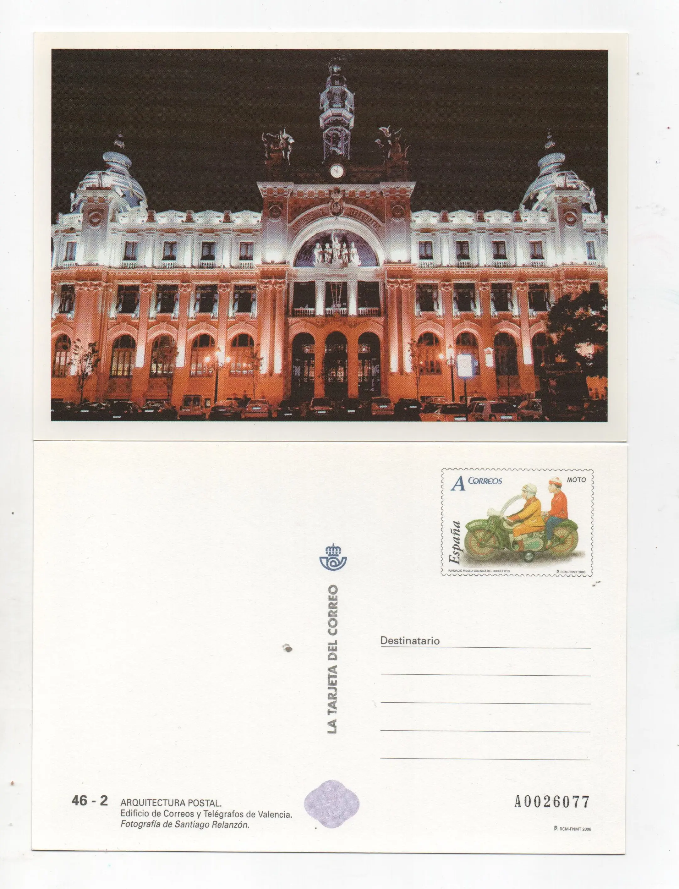 TARIFA A ARQUITECTURA POSTAL Nº84 AÑO 2006