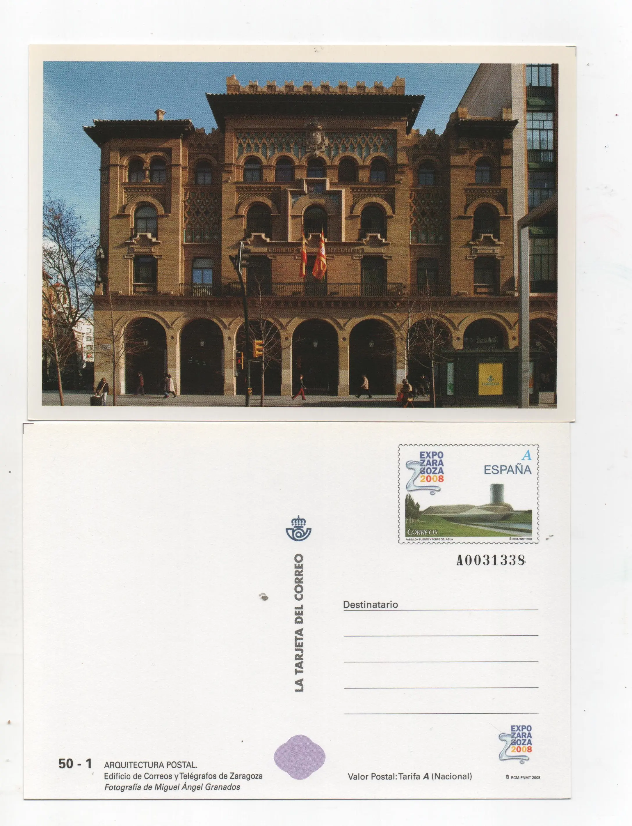 TARIFA A ARQUITECTURA POSTAL Nº86 AÑO 2008
