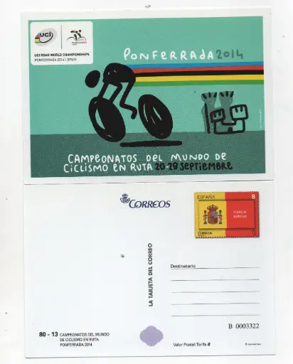 TARIFA B CAMPEONATO DEL MUNDO DE CICLISMO EN RUTA Nº99 AÑO 2014