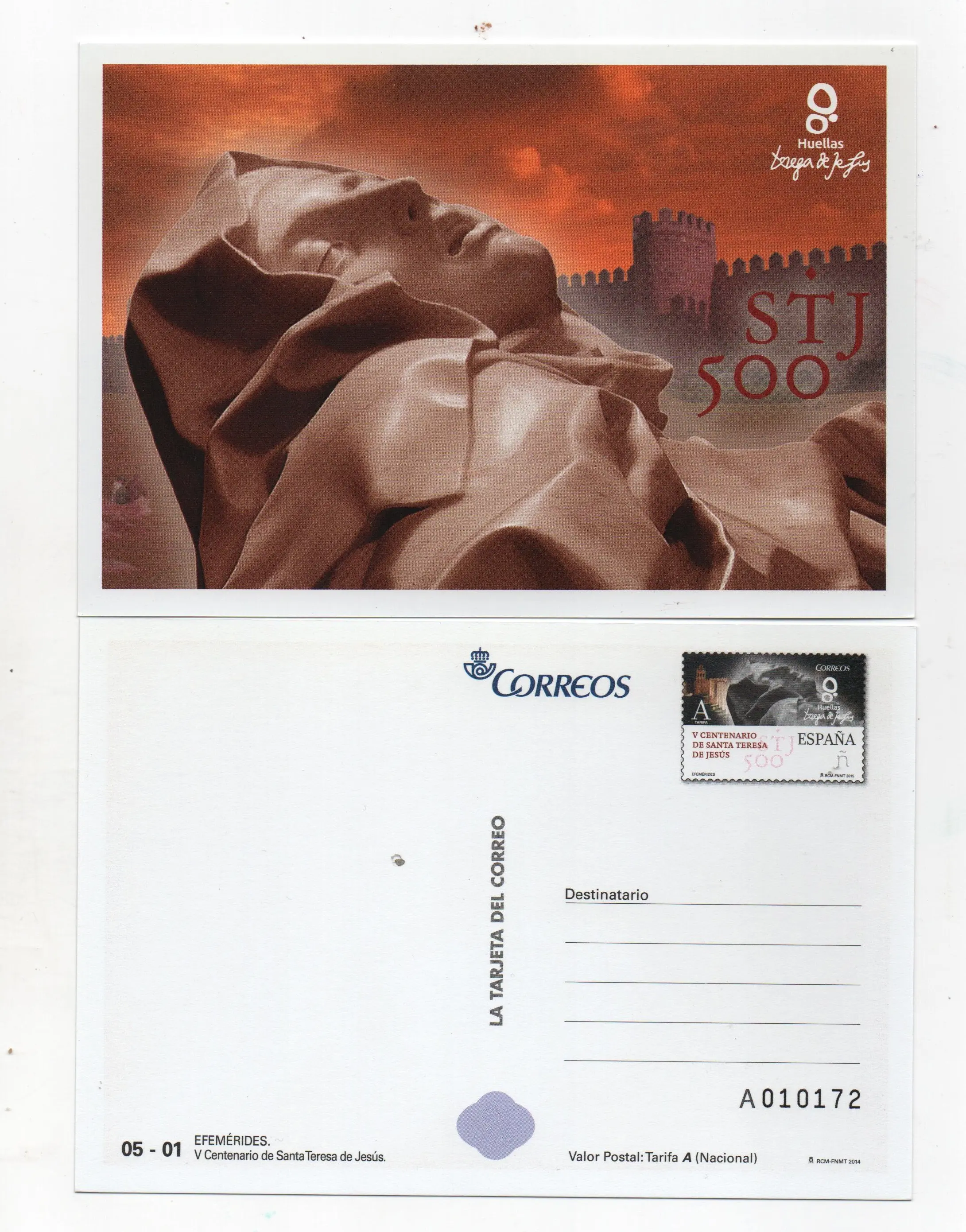 TARIFA A EFEMERIDES SANTA TERESA DE JESUS Nº100 AÑO 2015
