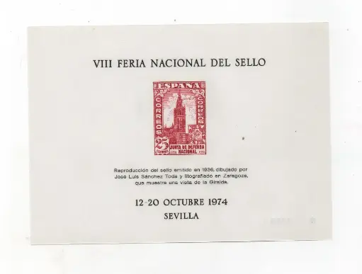 FERIA NACIONAL DEL SELLO ESPAÑA'74 Nº25 AÑO 1974