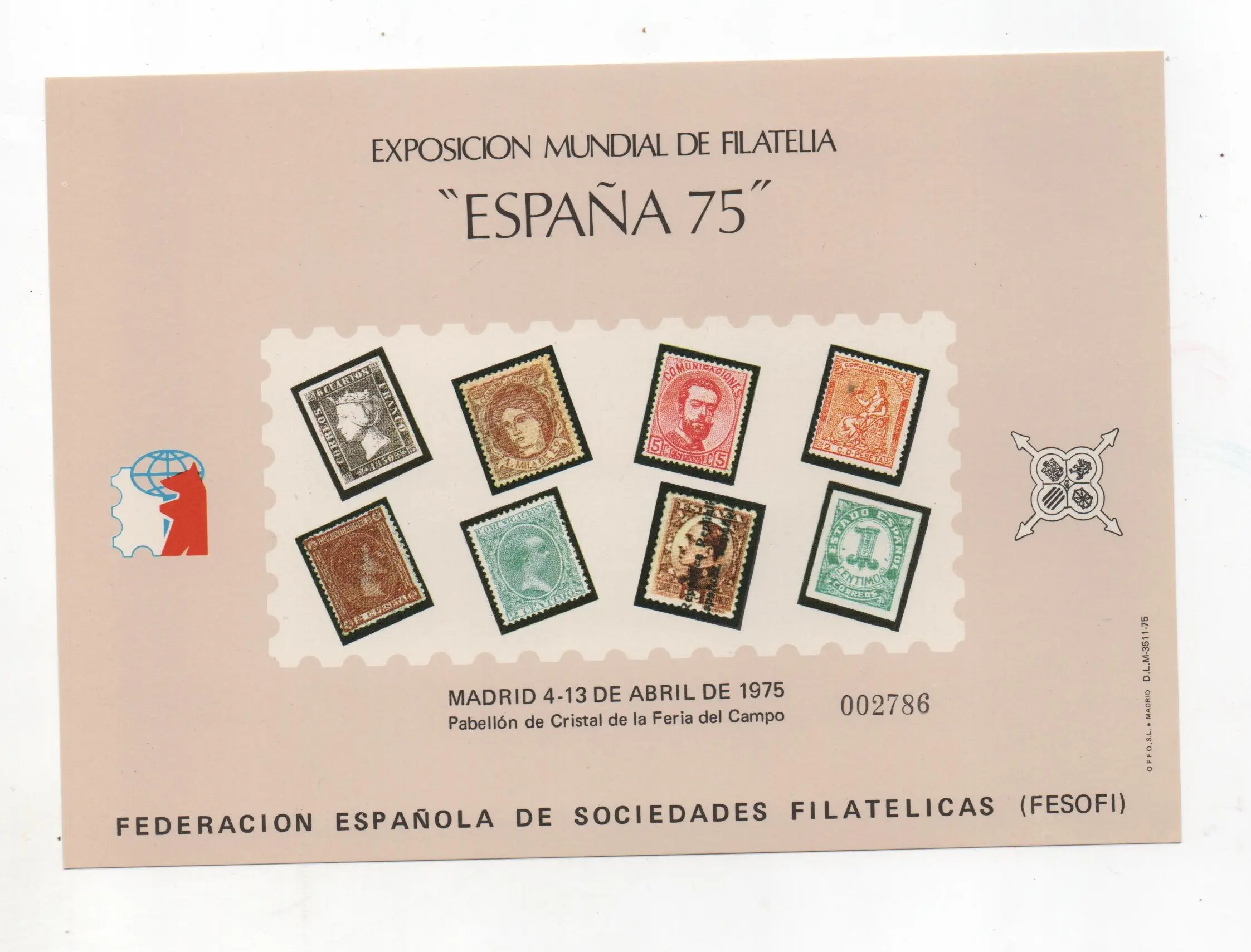 FEDERACION ESPAÑOLA DE SOCIEDADES FILATELICAS FESOFI Nº36 AÑO 1975