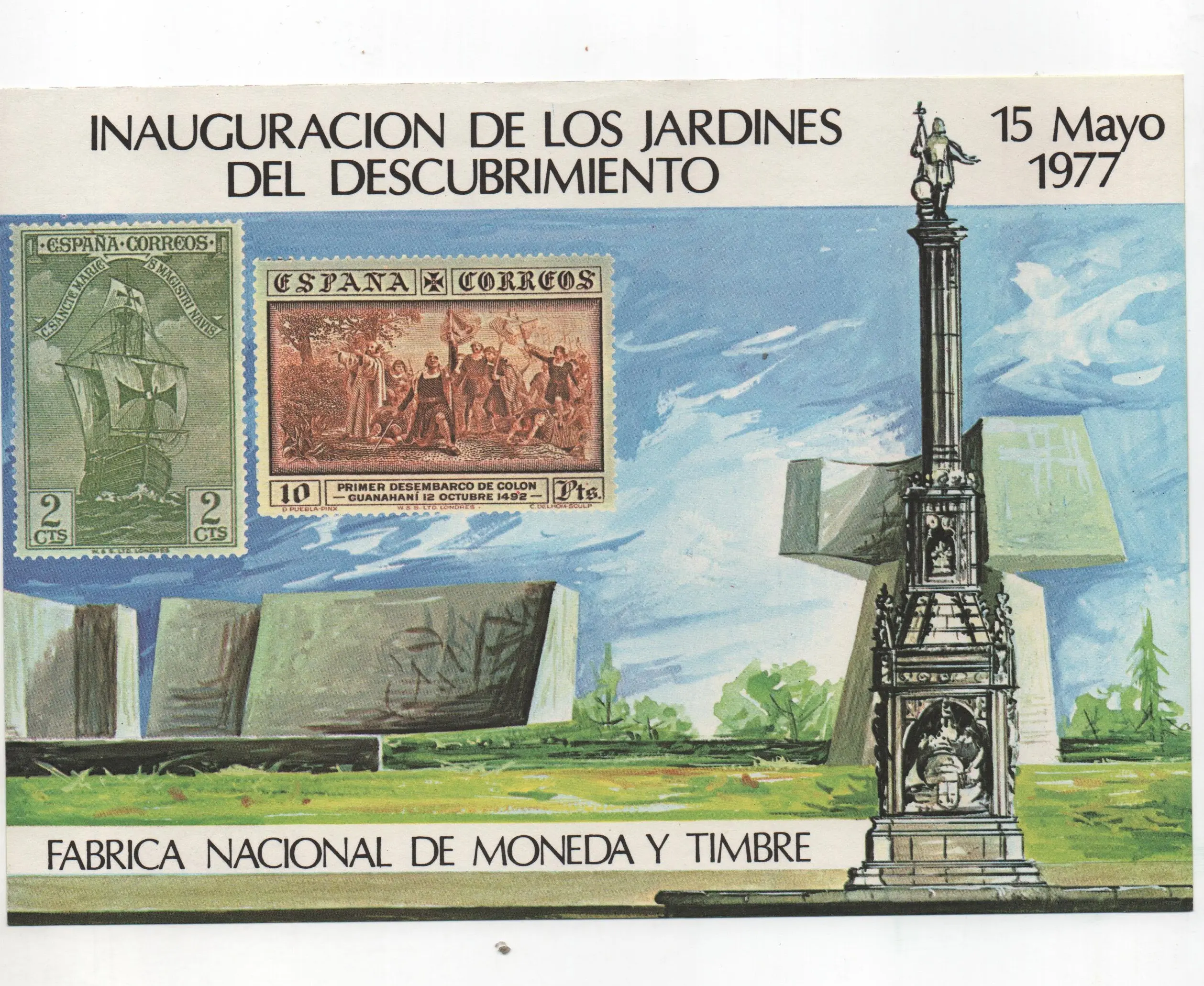 INAUGURACION DE LOS JARDINES DEL DESCUBRIMIENTO Nº52 AÑO 1977