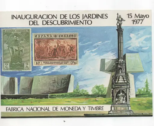INAUGURACION DE LOS JARDINES DEL DESCUBRIMIENTO Nº52 AÑO 1977