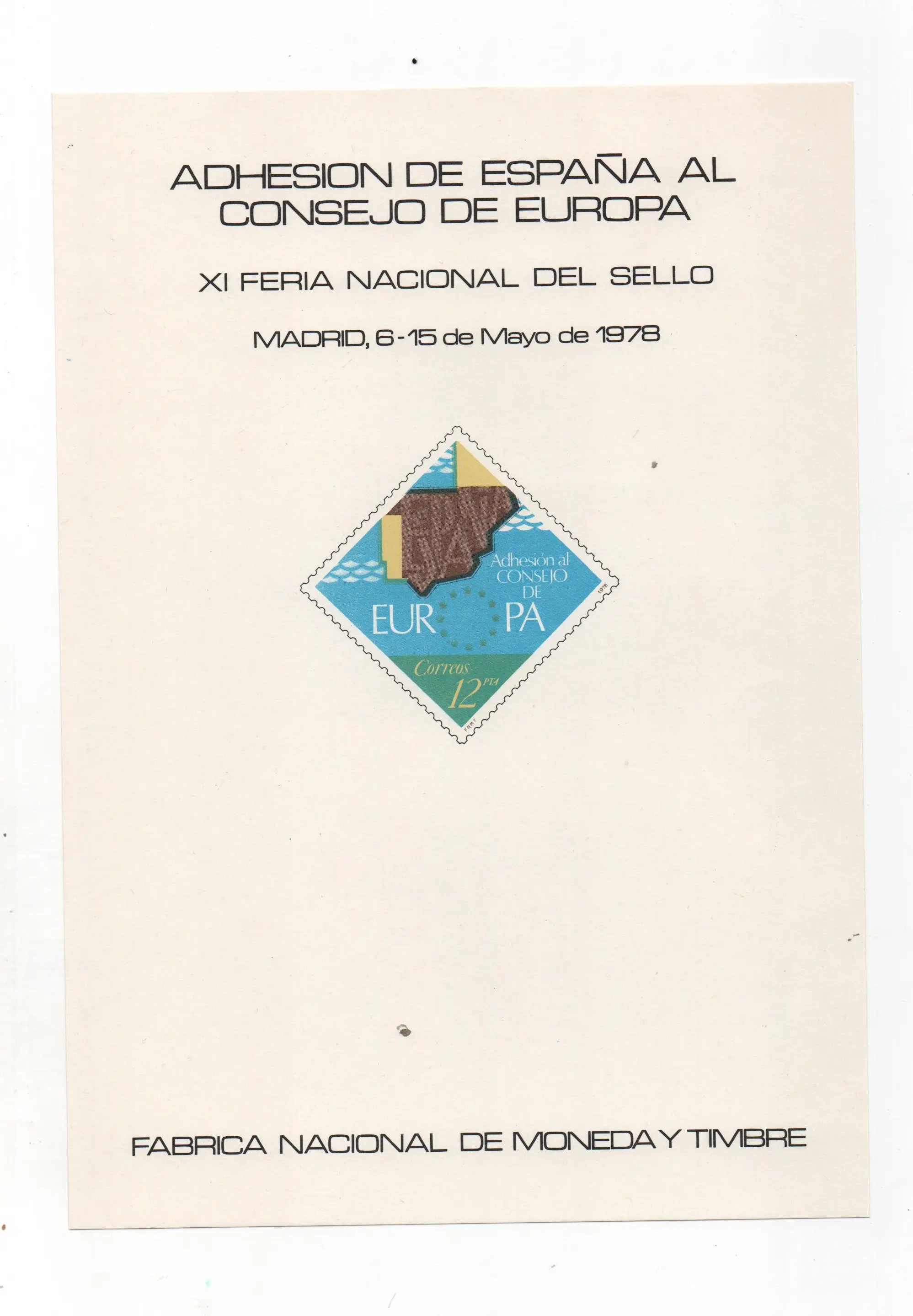 ADHESION DE ESPAÑA AL CONSEJO DE EUROPA Nº64 AÑO 1978