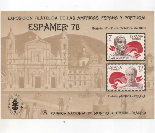 CONVENCION FILATELICA HISPANO-AMERICANA EN BOGOTA Nº74 AÑO 1978