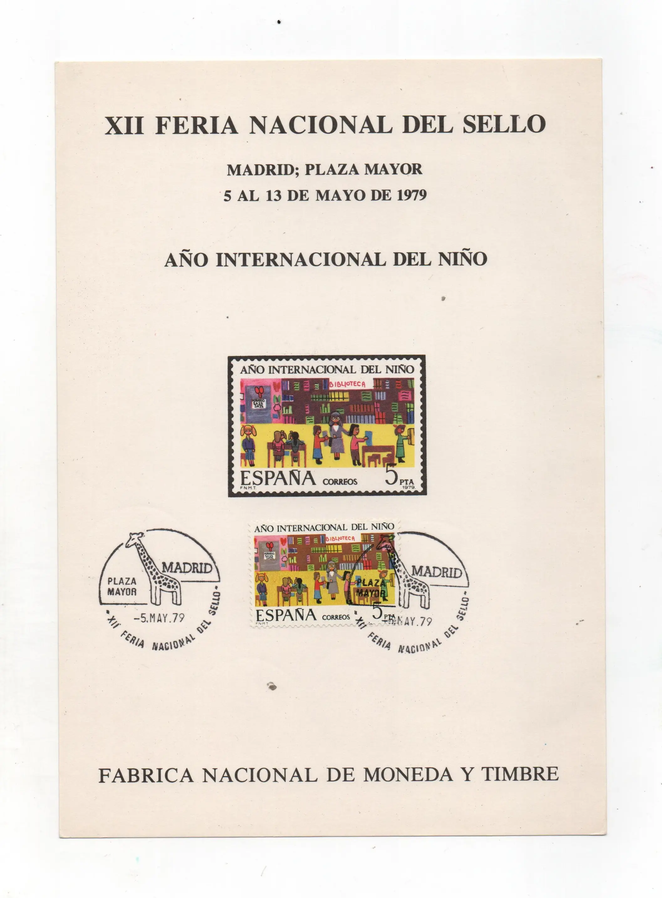 AÑO INTERNACIONAL DEL NIÑO MATASELLADA Nº77 AÑO 1979