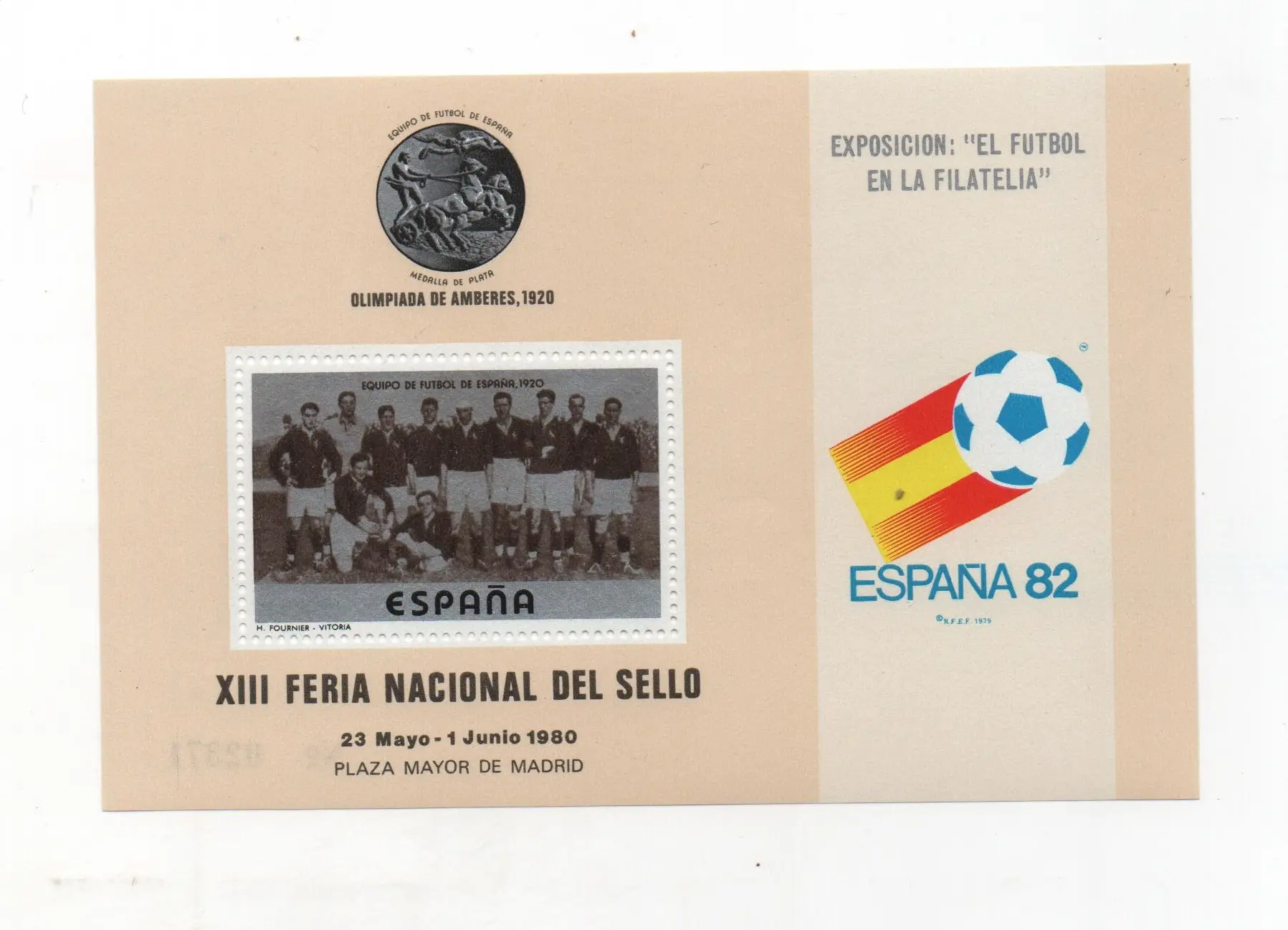 ESPAÑA'82 EL FUTBOL EN LA FILATELIA Nº82 AÑO 1980