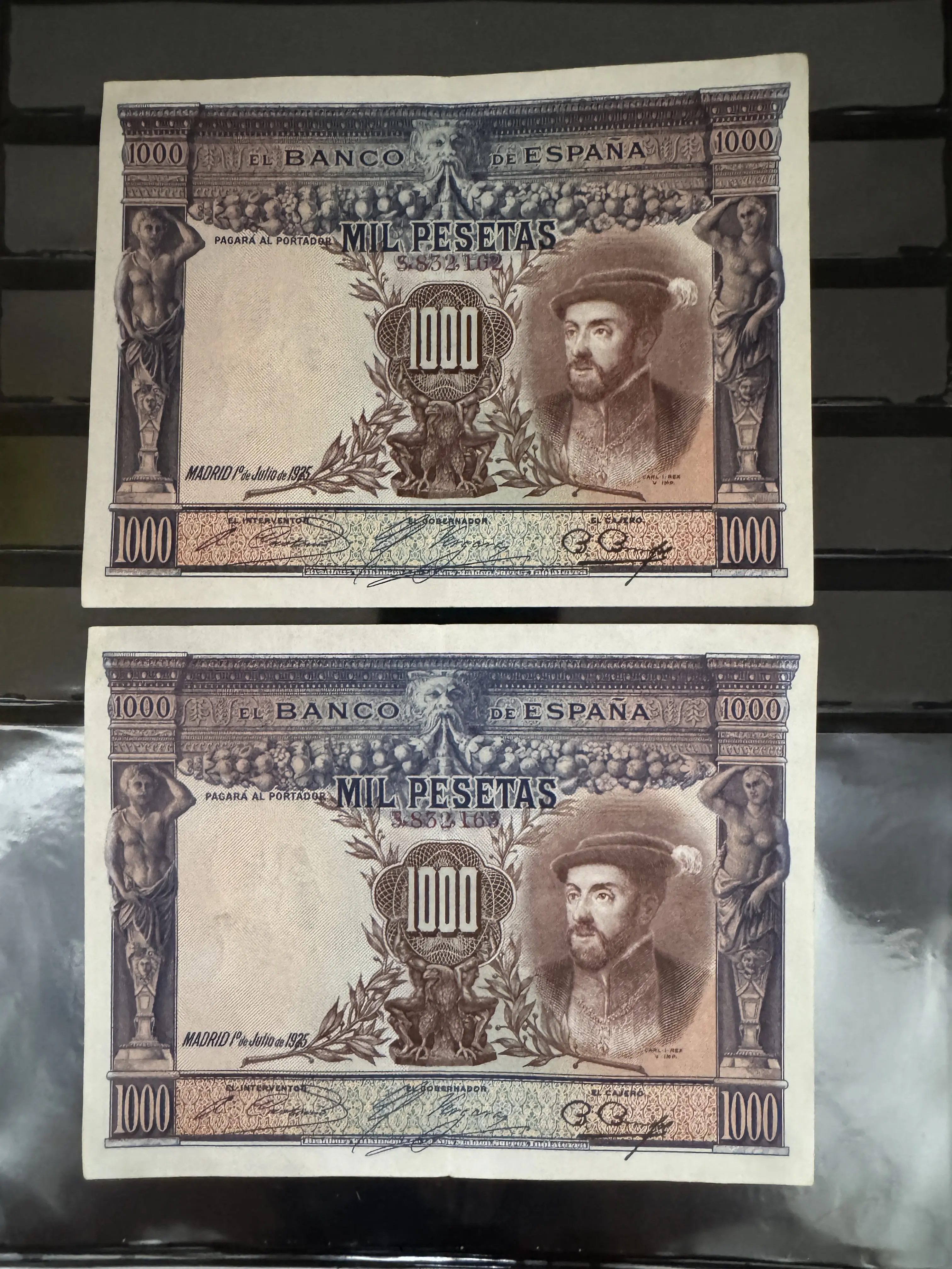 CARLOS V II REPUBLIC 1925 1000 PESETAS