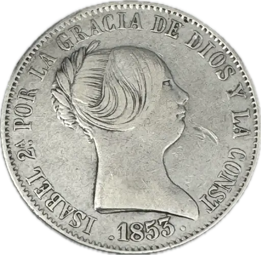 ESPAÑA ISABEL II DEL AÑO 1853 DE 10 REALES