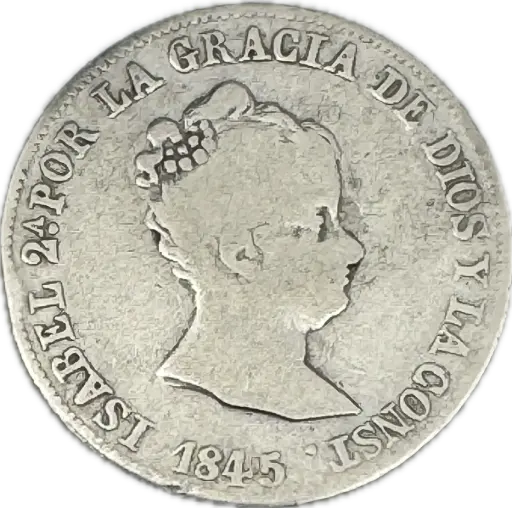 ESPAÑA ISABEL II DEL AÑO 1845 DE 4 REALES