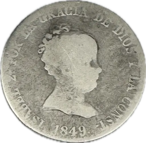 ESPAÑA ISABEL II DEL AÑO 1849 DE 4 REALES