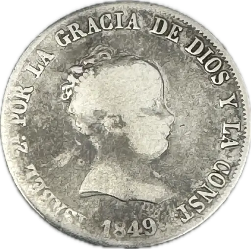 ESPAÑA ISABEL II DEL AÑO 1849 DE 4 REALES
